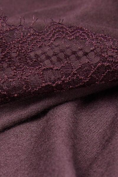 Burgundy Modal Cashmere Ultralight Long Lace Top, 5601_028K, large image number 9