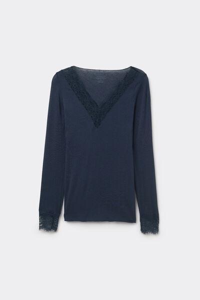 Blue Long Lace Shirt, , large image number 4