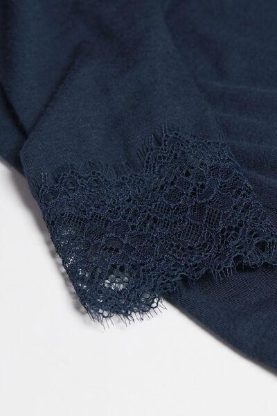 Blue Ultralight Long Lace Shirt, , large image number 7