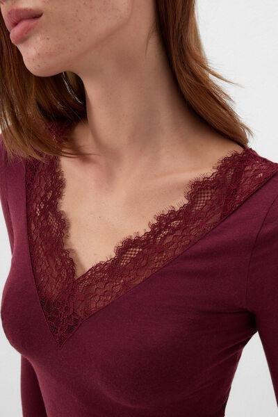 RED Modal Cashmere Ultralight Long Lace Shirt, 5601_181K, large image number 3