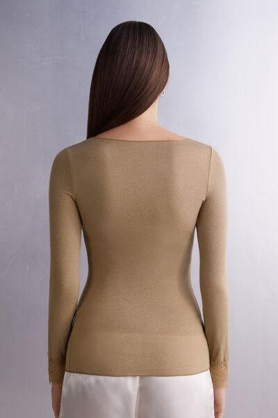 Brown Cashmere Ultralight Shirt, , large image number 3
