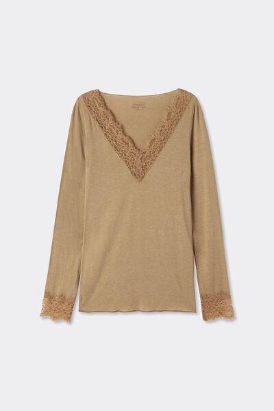 Brown Cashmere Ultralight Shirt, Toffee Brown, large image number 9