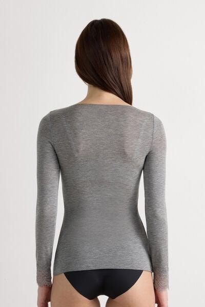 Grey Long-Sleeved Top, 5601_456J, large image number 5