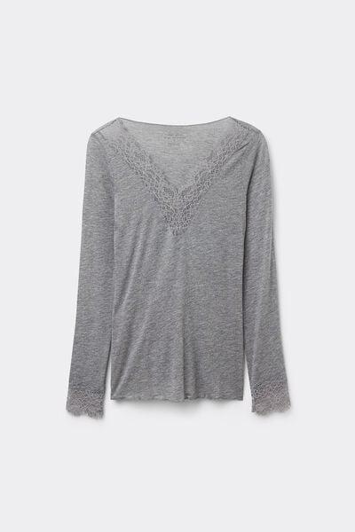 Grey Long-Sleeved Top, 5601_456J, large image number 8