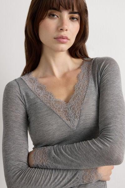 Grey Long-Sleeved Top, 5601_456J, large image number 12