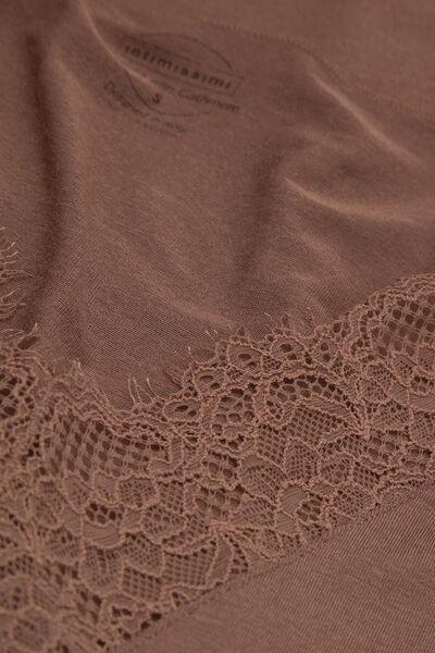 CARAMEL Modal Cashmere Ultralight Long Lace Shirt, Brown Mocha, large image number 4