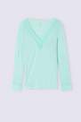 Intimissimi - Green Long-Sleeved Lace Shirt Made Of Modal And Cashmere Ultralight