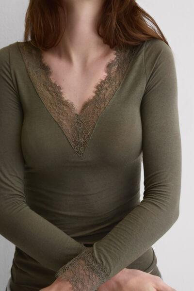 Green Ultralight Long Modal Shirt, 5601_660J, large image number 5