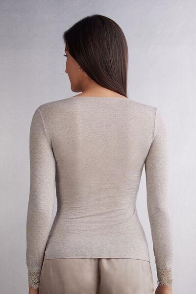Beige Long-Sleeved Top, Shell Beige Blend, large image number 7