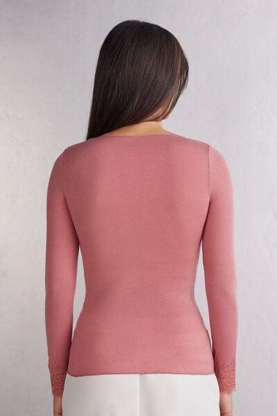 Pink Long Lace Blouse, 5601_849J, large image number 2