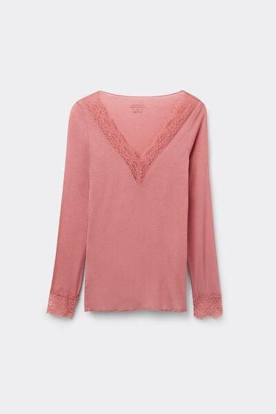 Pink Long Lace Blouse, 5601_849J, large image number 3