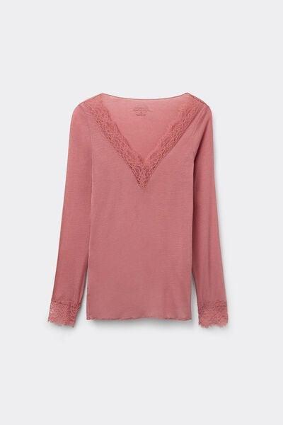 Pink Long Lace Blouse, 5601_849J, large image number 3