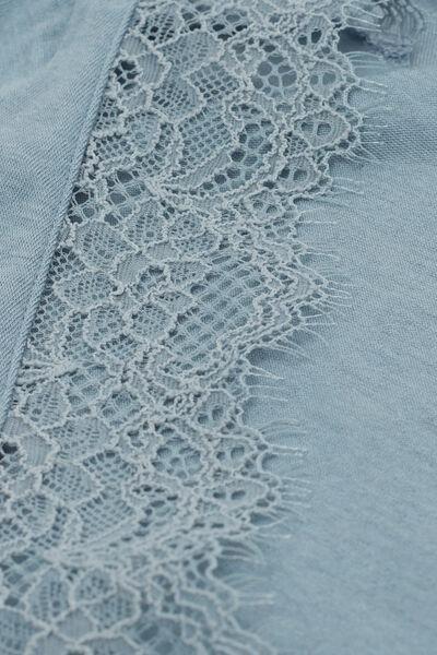Blue Long Lace Blouse, 5601_850J, large image number 4