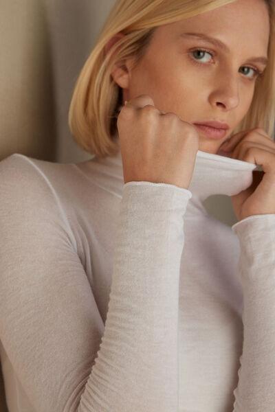 White Ultralight High-Neck Top, , large image number 1
