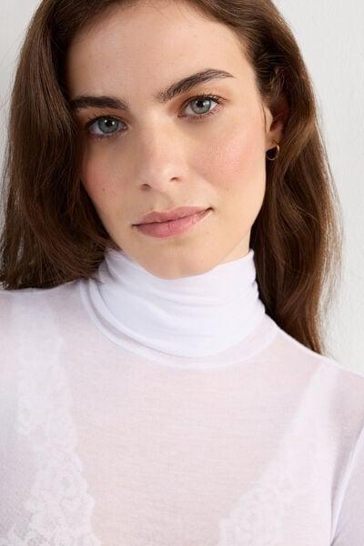 White Ultralight Long Sleeve Modal Top, White, large image number 7