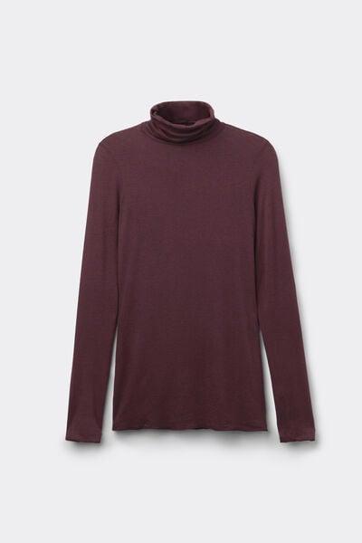 Burgundy Ultralight Long Sleeve Cashmere Top, 5601_028K, large image number 5