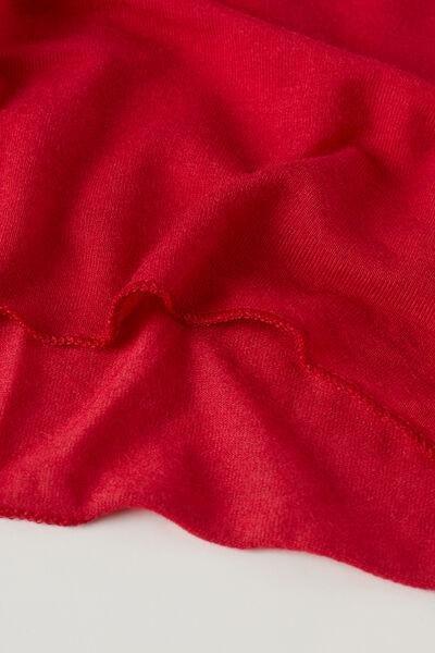 Red Modal Cashmere Ultralight High-Neck Top, Red, large image number 4