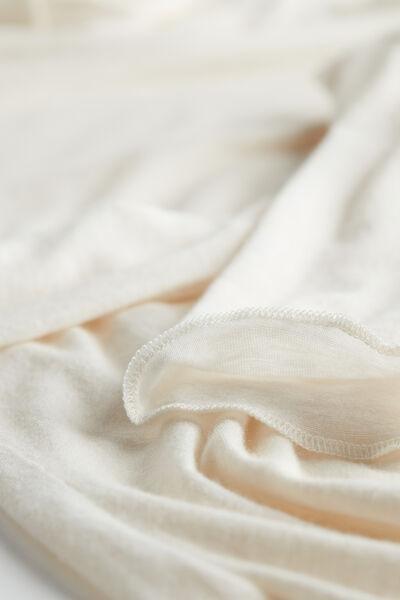 White  Modal Cashmere Ultralight High-Neck Top, , large image number 4