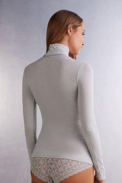 Grey Ultralight High-Neck Top, 5601_347J, large image number 2