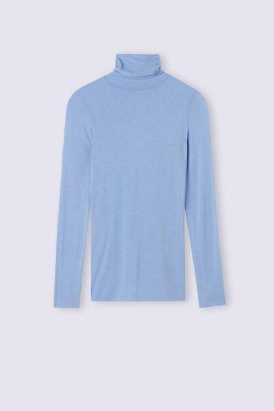 Blue Ultralight High-Neck Top, 5601_550J, large image number 2