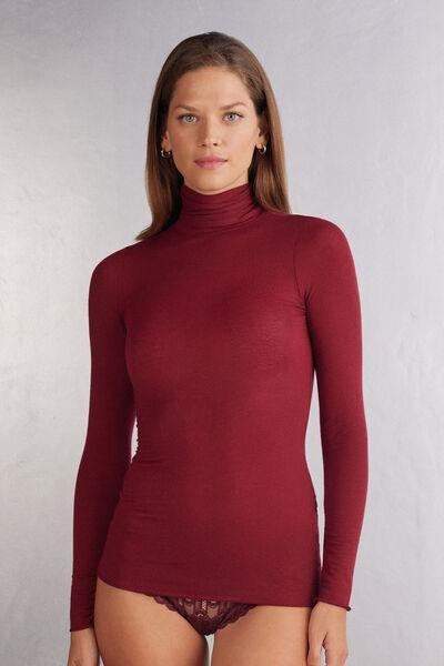 Red Ultralight High-Neck Top, , medium