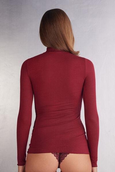 Red Ultralight High-Neck Top, , large image number 3