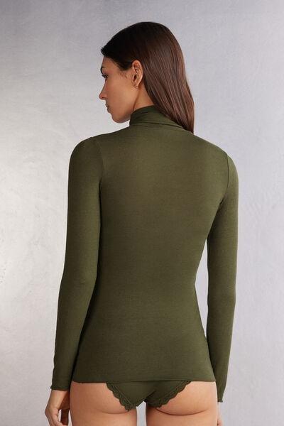 Green High-Neck Top, 5601_848J, large image number 2