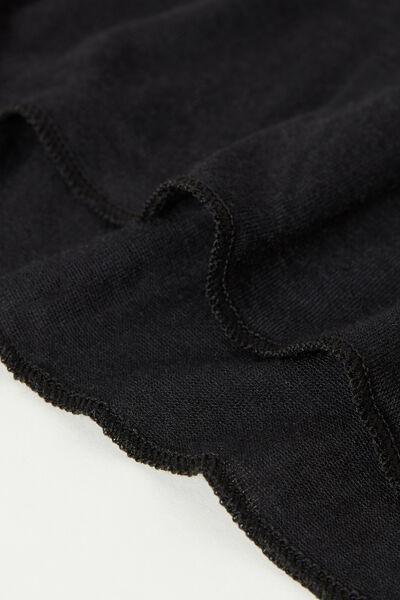 Black Long-Sleeved V-Neck Top, , large image number 4