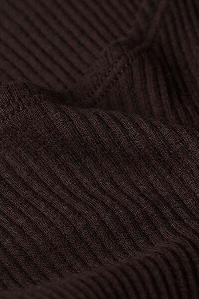 BROWN Silk Long-Sleeved Crew-Neck Max Top, No Colour, large image number 4
