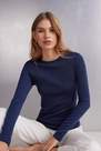 Intimissimi - Blue Long-Sleeved Round-Neck Top