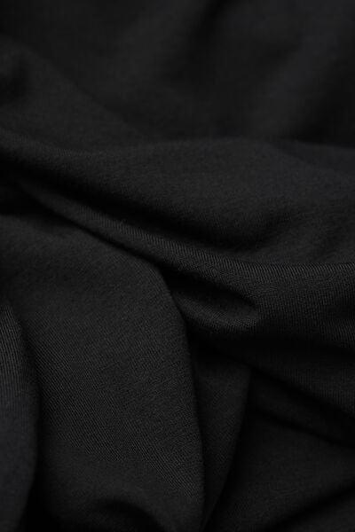 Black Long-Sleeved Boat-Neck Micro top, Black, large image number 4
