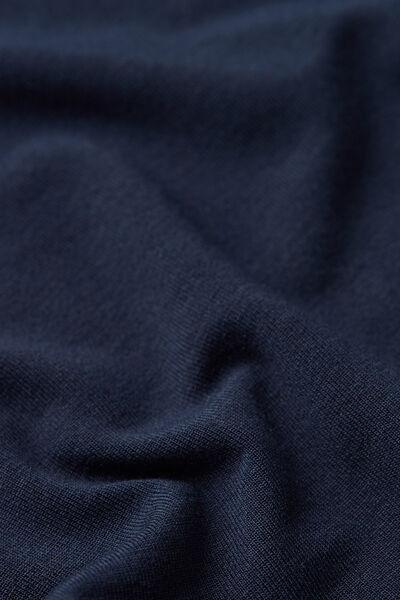 Blue Long-Sleeved Boat-Neck MicroTop, , large image number 4