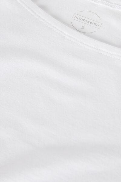 White Long-Sleeved Boat-Neck Micro top, , large image number 4