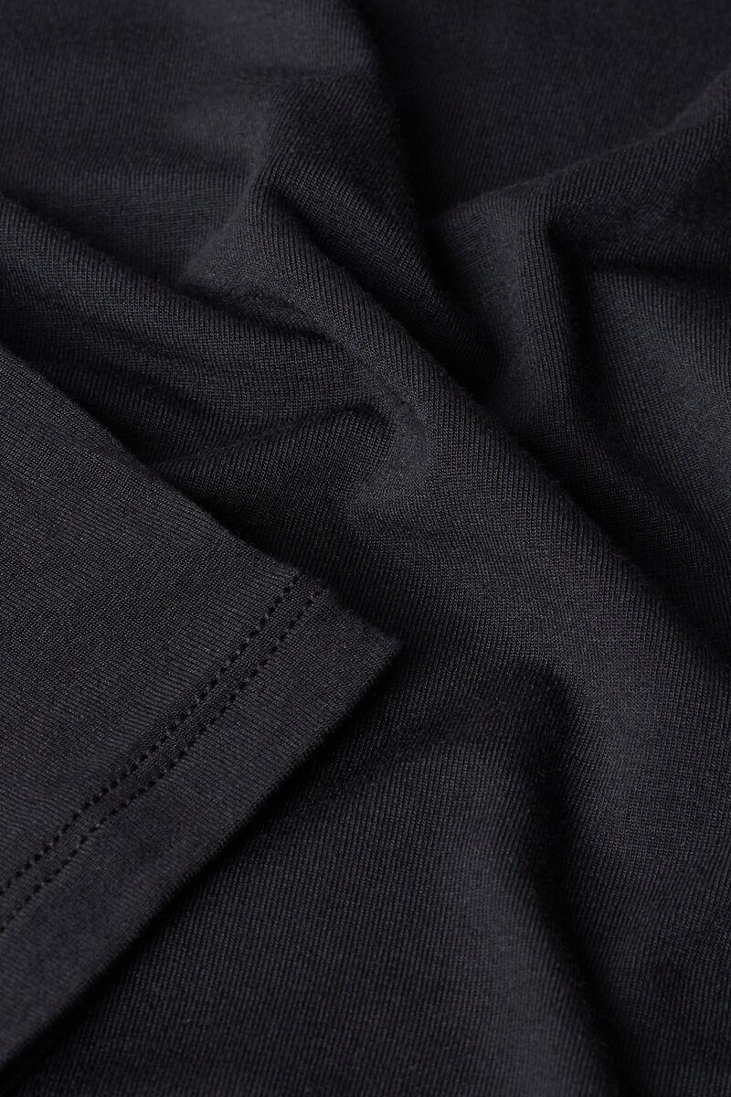 Black Long-Sleeved Crew Neck Shirt Made Of Micromodal, , large image number 5