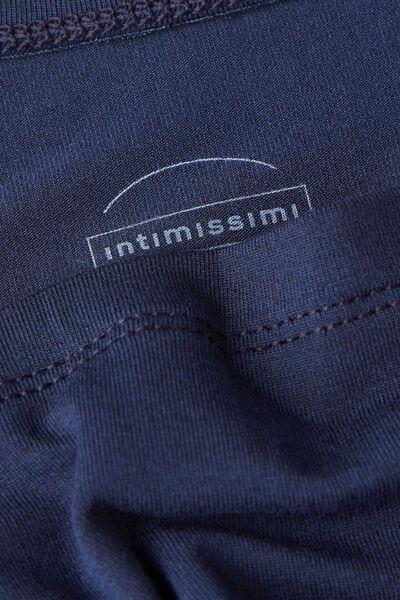 Navy Long Sleeve Micromodal Scoop Neck Top, , large image number 4