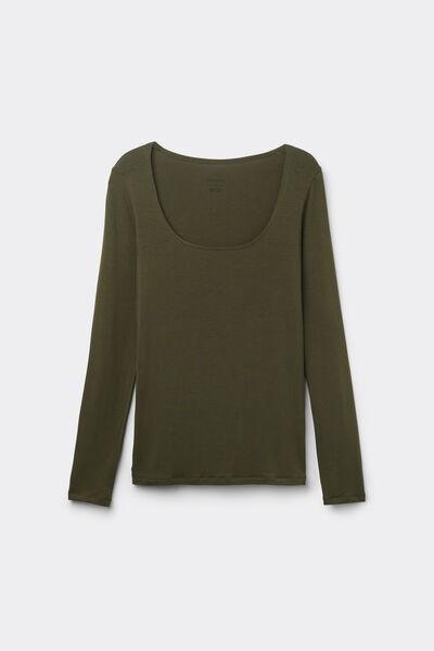 Green Scoop Neck Top, 5601_848J, large image number 2