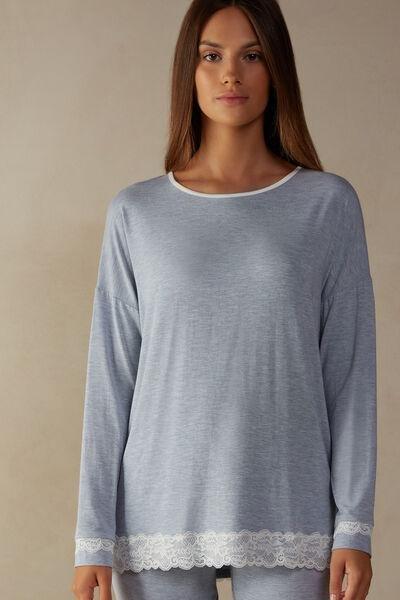 Blue Long-Sleeve Top, , large image number 0