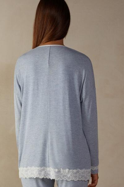 Blue Long-Sleeve Top, , large image number 3