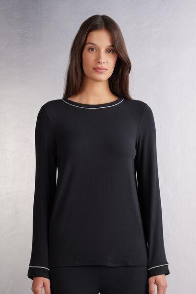 Black Long-Sleeved Jumper, , medium