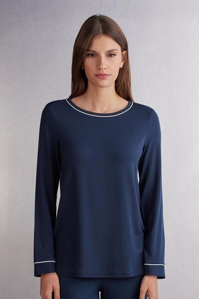 INTENSE BLUE Modal Long-Sleeved Jumper, , medium