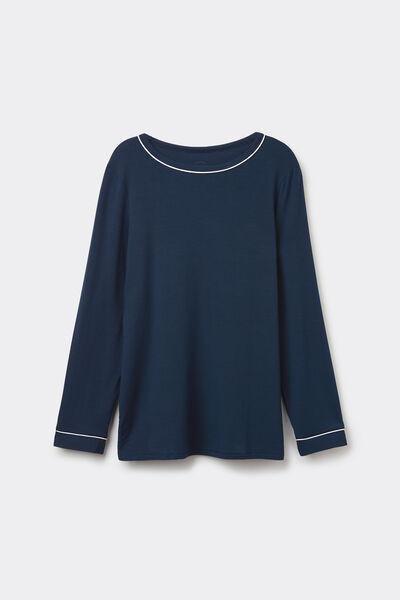 INTENSE BLUE Modal Long-Sleeved Jumper, , large image number 1