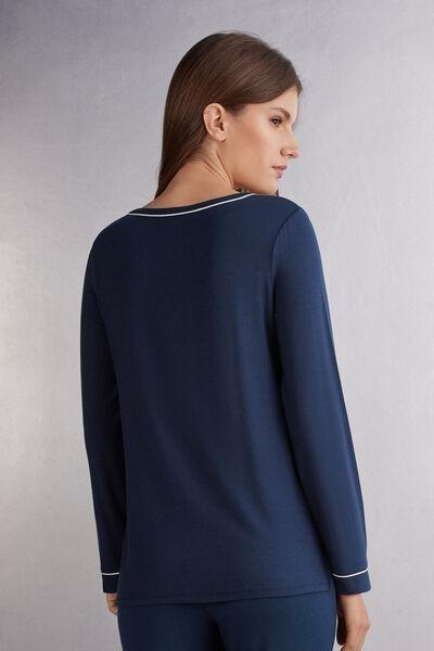 INTENSE BLUE Modal Long-Sleeved Jumper, , large image number 3