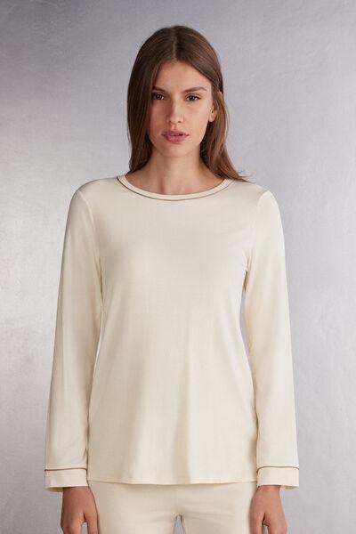 VANILLA IVORY Modal Long-Sleeved Jumper, , medium
