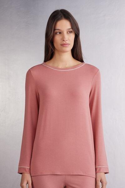 Pink Modal Long-Sleeved Jumper, , large image number 0