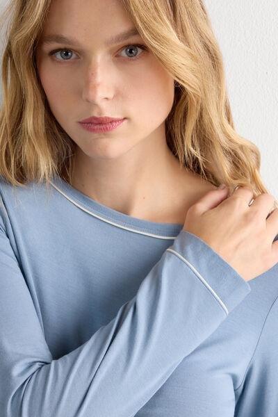 Blue Modal Long-Sleeved Jumper, 5601_850J, large image number 5
