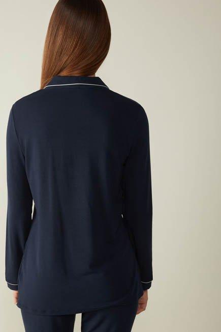 Blue Long-Sleeve Pyjama Top, , large image number 3