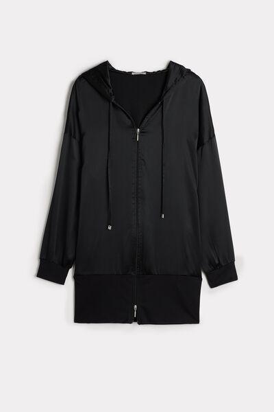 Intimissimi - Black Silk And Lyocell Hooded Sweatshirt