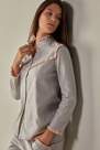 Intimissimi - Light Grey Blend Cotton Rouches Long-Sleeved Shirt, Women
