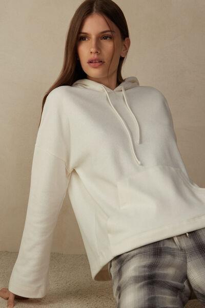 Cream Warm Cuddles Hooded Top, , large image number 1