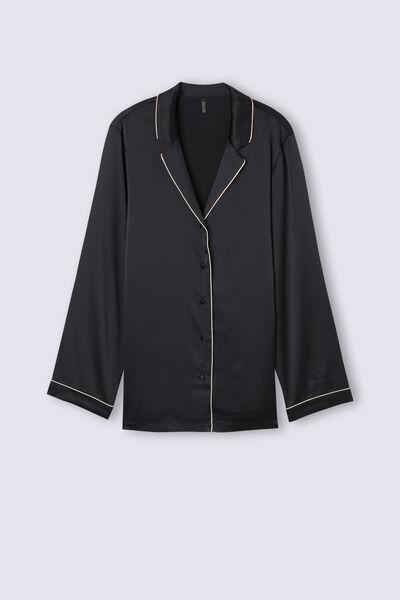 Black Style Silk Jacket, , large image number 2